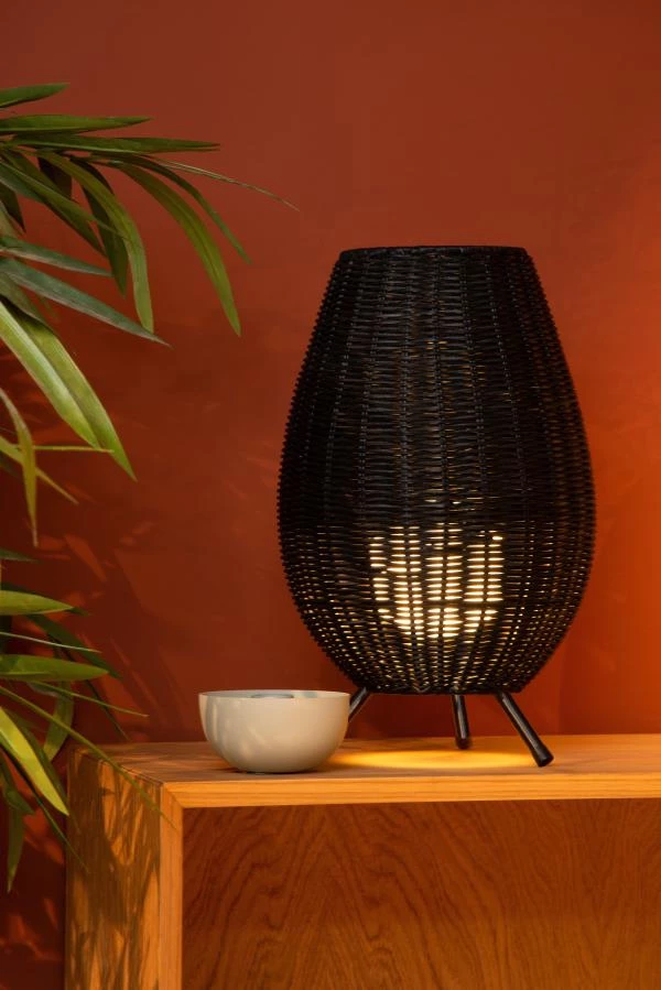 Lucide COLIN - Lampe de table - Ø 22 cm - 1xG9 - Noir - ambiance 2